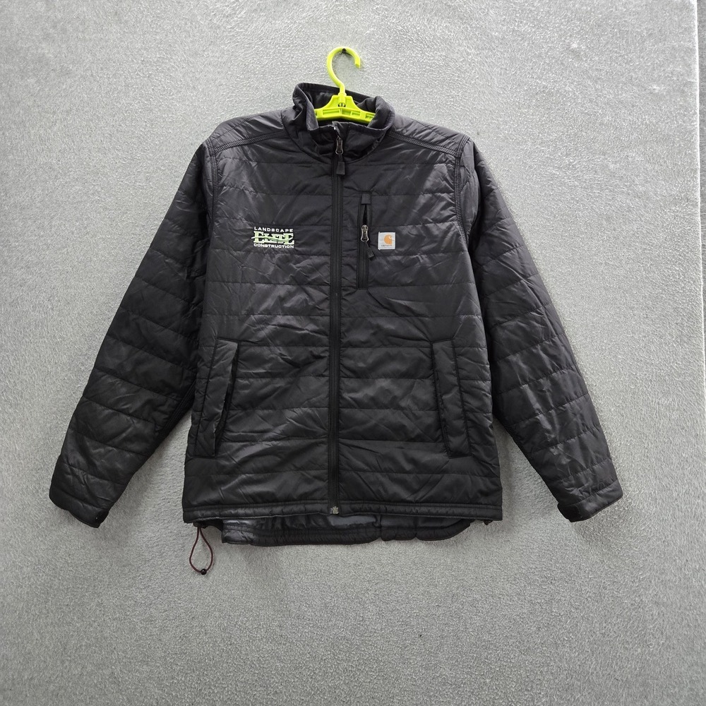 Carhartt Women Jacket L Black Nylon Gilliam Rain Defender Embroidered Microfiber
